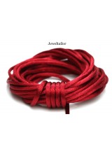4-20 Metres Cranberry Red Rattail Silky Satin Cord 2mm ~ Ideal For Kumihimo, Macrame, Braiding & Shamballa Designs ~ Craft Essentials